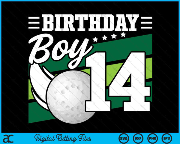 Birthday Boy 14 Years Old Hockey Lover Birthday SVG PNG Digital Cutting Files