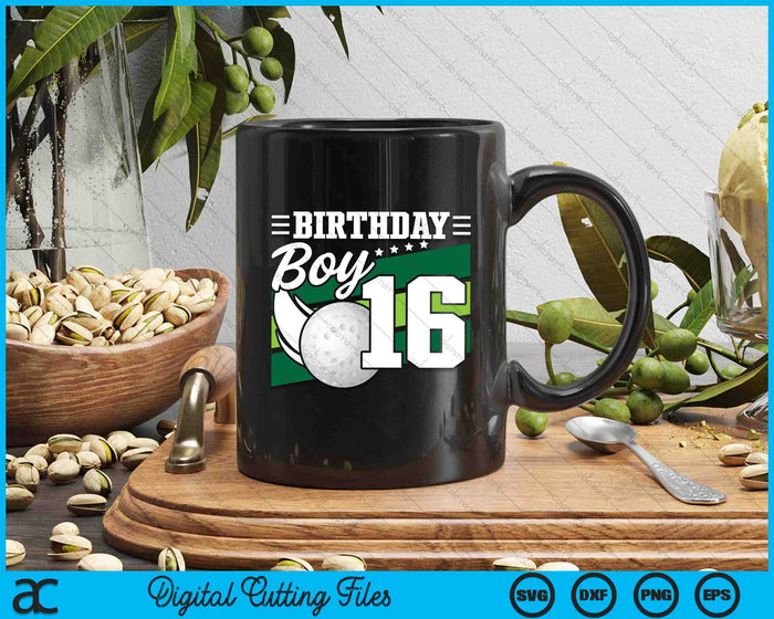 Birthday Boy 16 Years Old Hockey Lover Birthday SVG PNG Digital Cutting Files