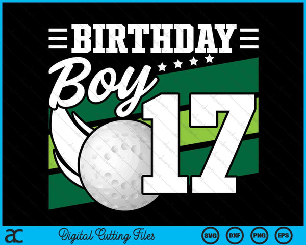 Birthday Boy 17 Years Old Hockey Lover Birthday SVG PNG Digital Cutting Files