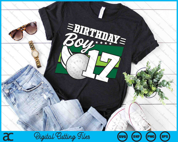 Birthday Boy 17 Years Old Hockey Lover Birthday SVG PNG Digital Cutting Files