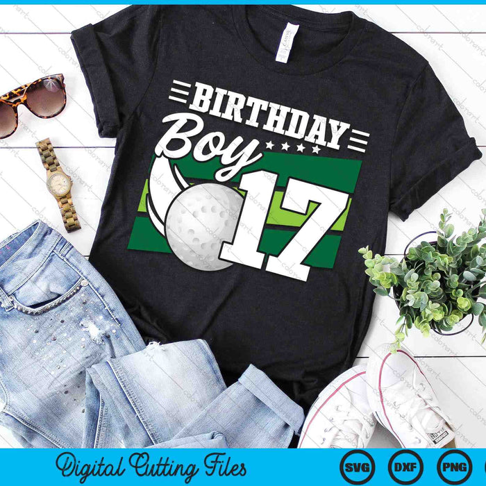 Birthday Boy 17 Years Old Hockey Lover Birthday SVG PNG Digital Cutting Files