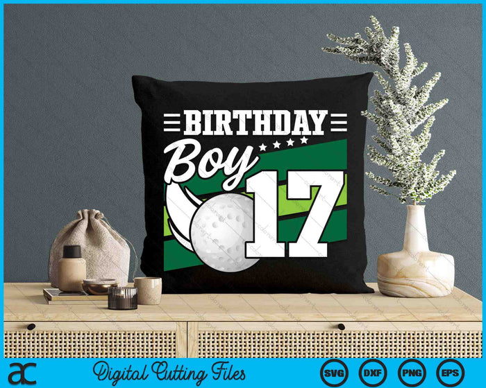 Birthday Boy 17 Years Old Hockey Lover Birthday SVG PNG Digital Cutting Files