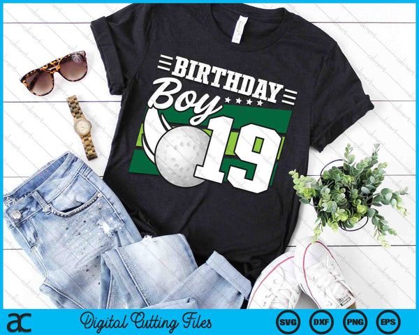 Birthday Boy 19 Years Old Hockey Lover Birthday SVG PNG Digital Cutting Files