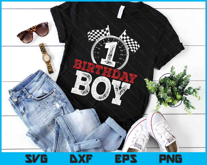 Birthday Boy 1 One Race Car 1st Birthday Racing Car Driver SVG PNG Digital Printable Files