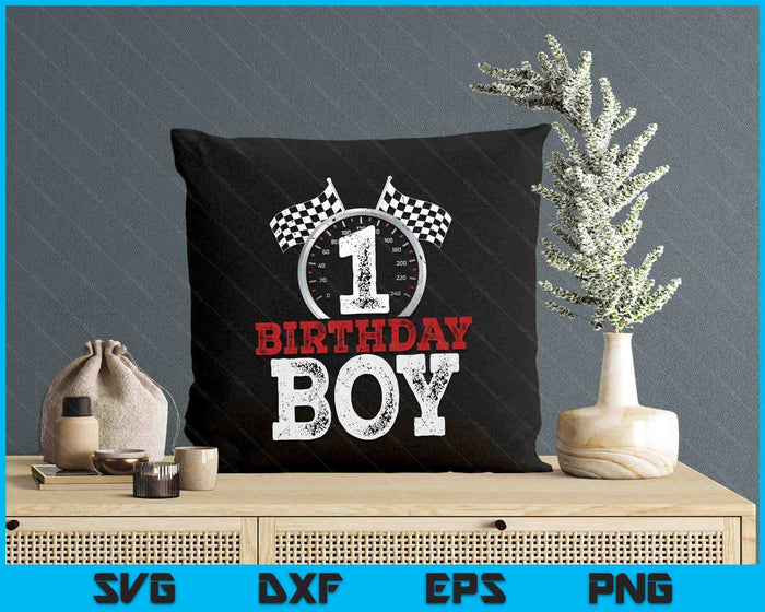 Birthday Boy 1 One Race Car 1st Birthday Racing Car Driver SVG PNG Digital Printable Files