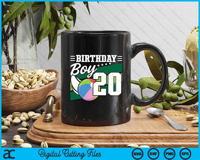 Birthday Boy 20 Years Old Beach Ball Lover Birthday SVG PNG Digital Cutting Files