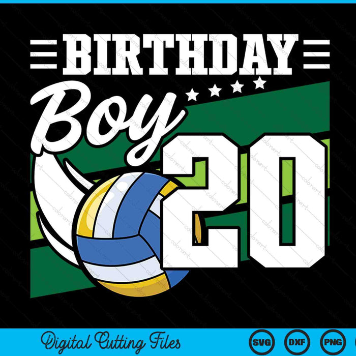 Birthday boy 20 years old volleyball lover SVG cut file