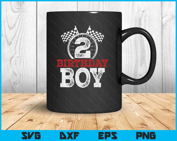 Birthday Boy 2 Second Race Car 2nd Birthday Racing Car Driver SVG PNG Digital Printable Files