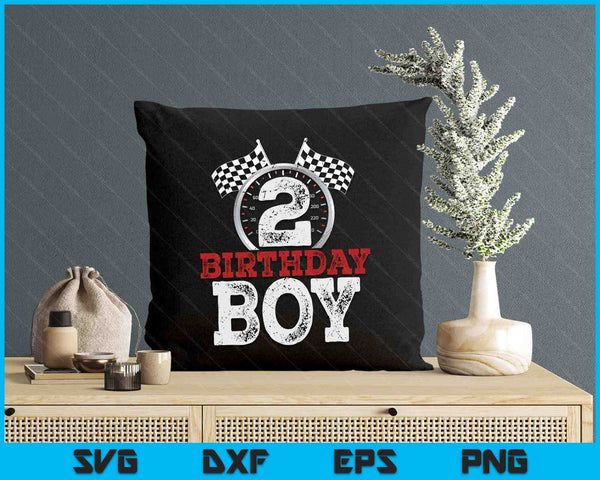 Birthday Boy 2 Second Race Car 2nd Birthday Racing Car Driver SVG PNG Digital Printable Files