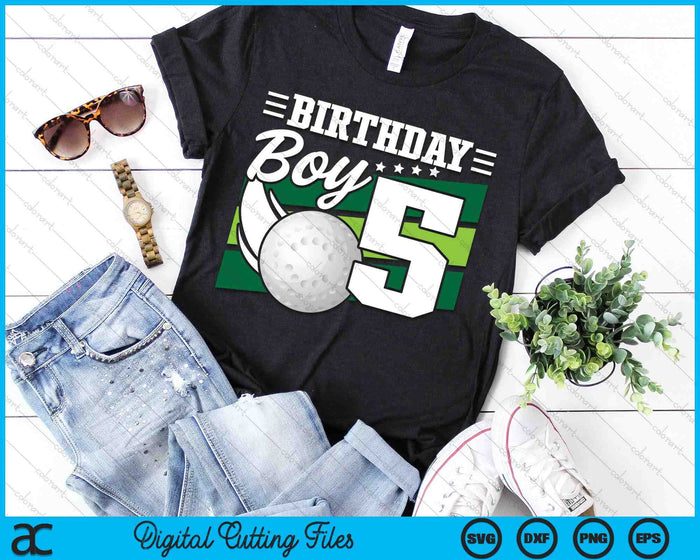 Birthday Boy 5 Years Old Hockey Lover Birthday SVG PNG Digital Cutting Files