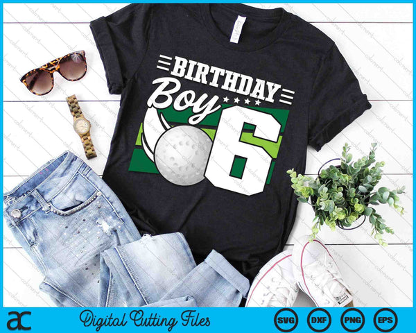 Birthday Boy 6 Years Old Hockey Lover Birthday SVG PNG Digital Cutting Files