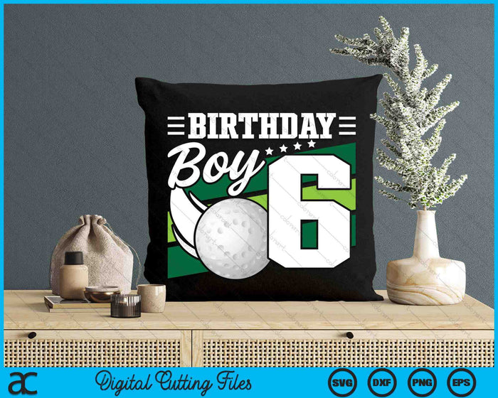 Birthday Boy 6 Years Old Hockey Lover Birthday SVG PNG Digital Cutting Files