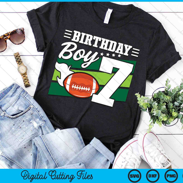 Birthday Boy 7 Years Old American Football Lover Birthday SVG PNG Digital Cutting Files