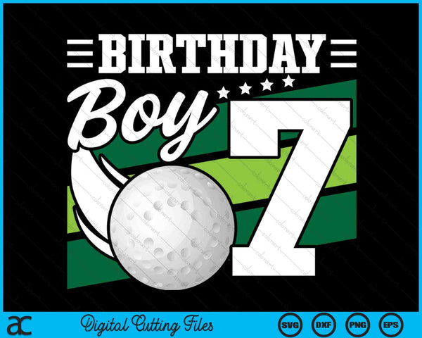 Birthday Boy 7 Years Old Hockey Lover Birthday SVG PNG Digital Cutting Files