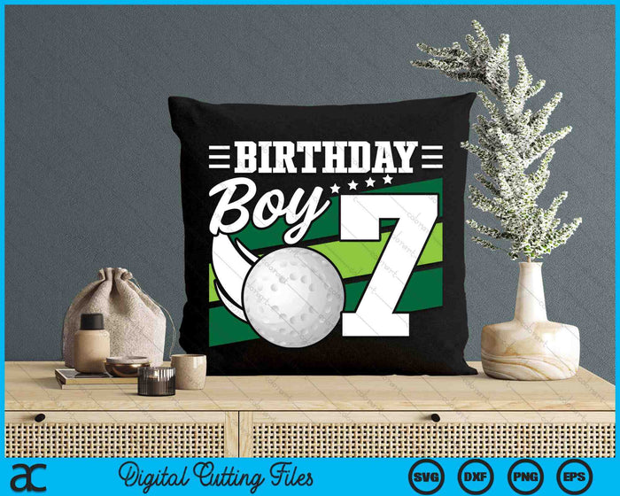 Birthday Boy 7 Years Old Hockey Lover Birthday SVG PNG Digital Cutting Files