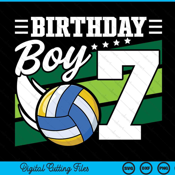 Birthday boy 7 years old volleyball lover SVG cut file