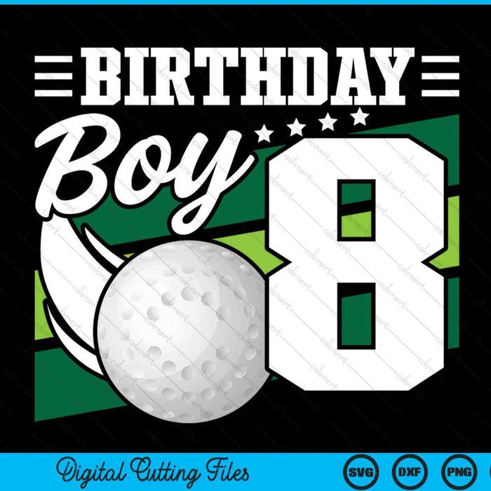 Birthday boy 8 years old hockey lover SVG cut file