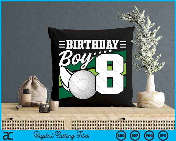 Birthday Boy 8 Years Old Hockey Lover Birthday SVG PNG Digital Cutting Files