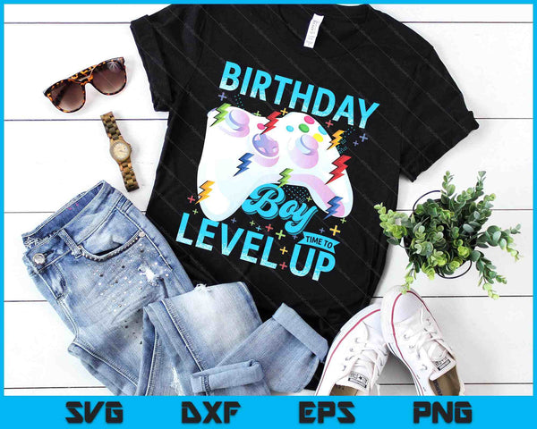 Birthday Boy Time To Level Up Video Game Birthday Gamer SVG PNG Digital Printable Files