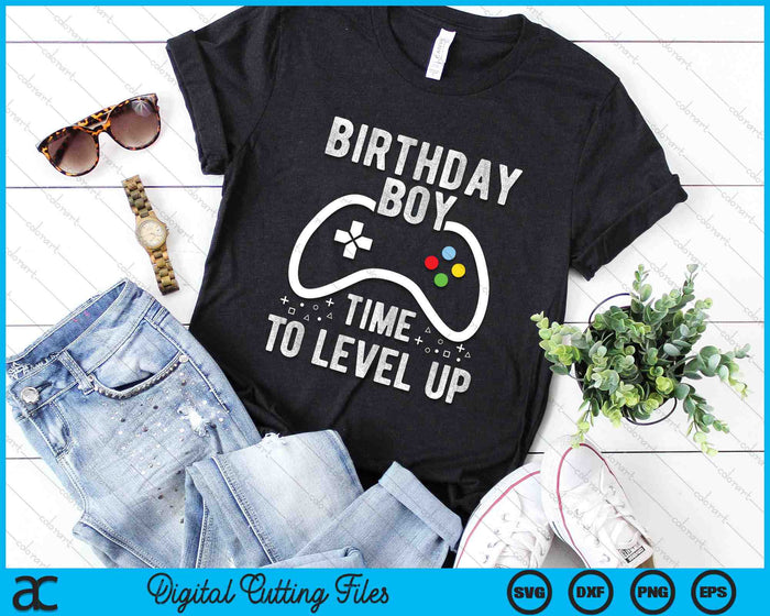 Birthday Boy Time to Level Up Video Game Birthday SVG PNG Digital Printable Files