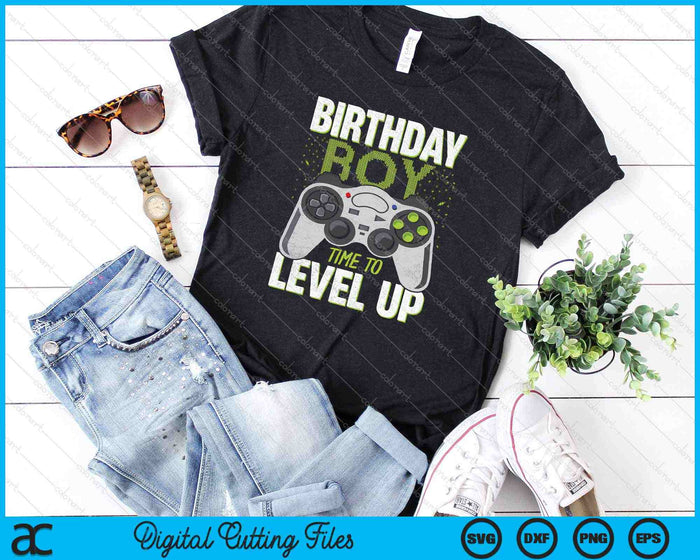 Birthday Boy Time to Level Up Video Game Birthday Gift Boys SVG PNG Cutting Printable Files