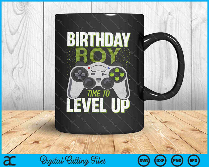 Birthday Boy Time to Level Up Video Game Birthday Gift Boys SVG PNG Cutting Printable Files