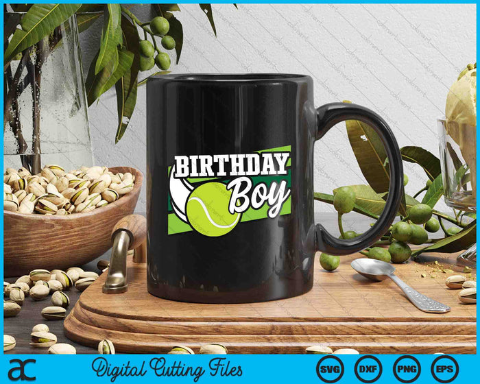 Birthday Party Birthday Boy Tennis Birthday SVG PNG Digital Cutting Files