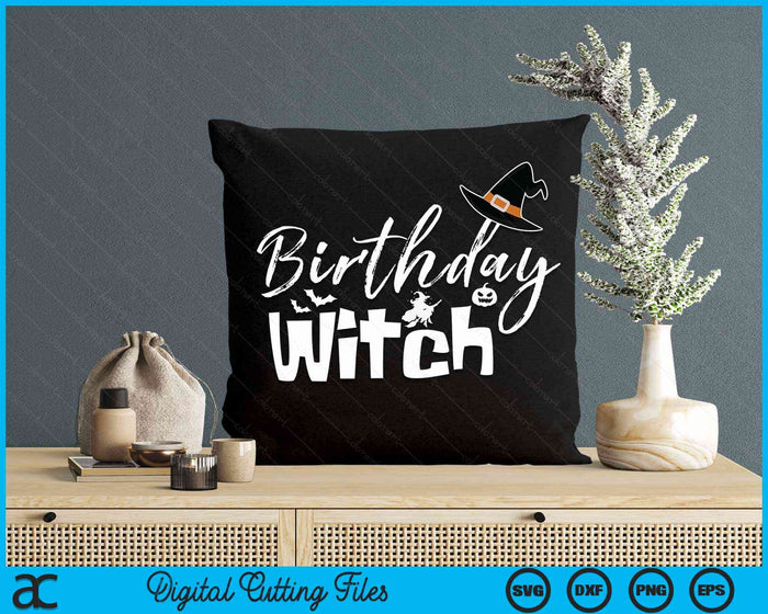 Birthday Witch Funny Witch Halloween Party SVG PNG Digital Cutting Files