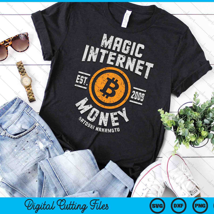 Bitcoin Magic Internet Money BTC Crypto Currency Blockchain SVG PNG Digital Cutting Files