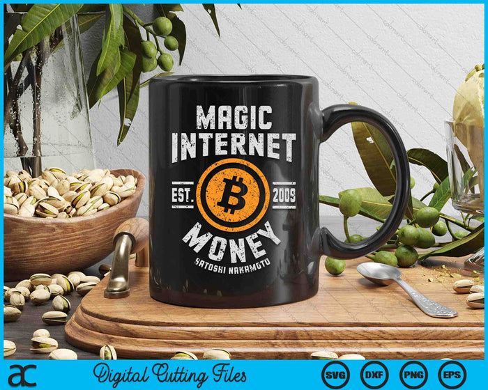 Bitcoin Magic Internet Money BTC Crypto Currency Blockchain SVG PNG Digital Cutting Files