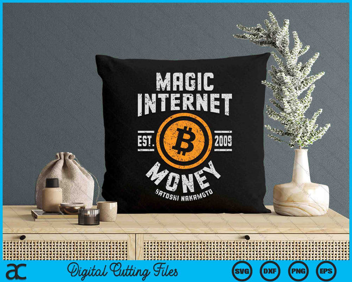 Bitcoin Magic Internet Money BTC Crypto Currency Blockchain SVG PNG Digital Cutting Files