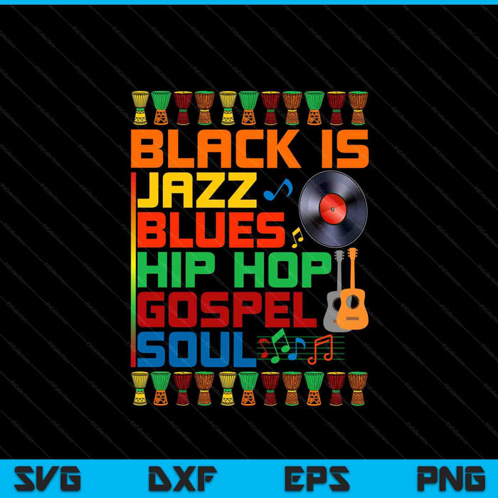 Black African American music genre SVG cut file