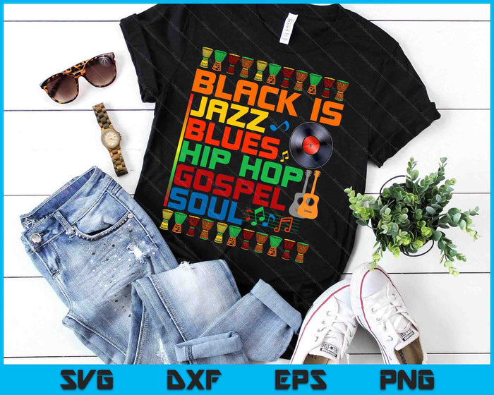 Black African American Music Genre SVG PNG Digital Printable Files