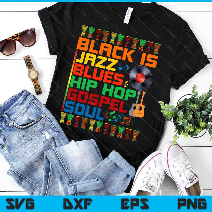Black African American Music Genre SVG PNG Digital Printable Files
