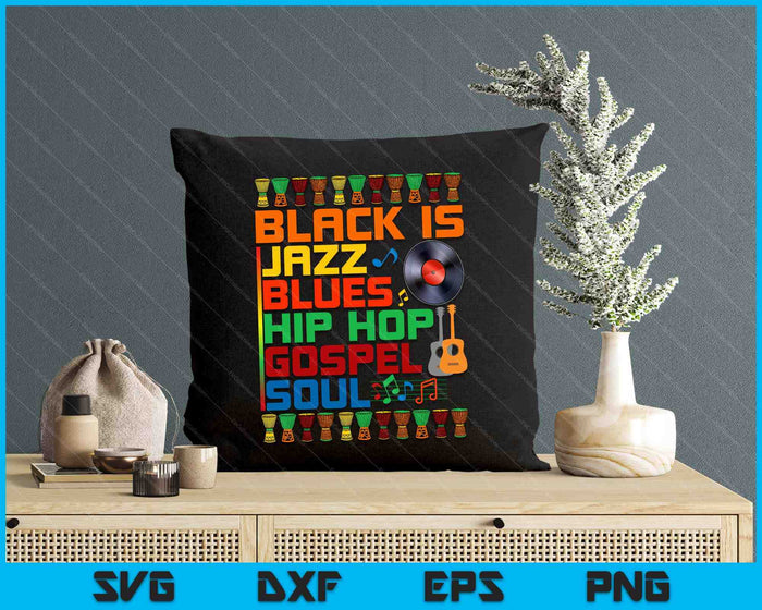Black African American Music Genre SVG PNG Digital Printable Files