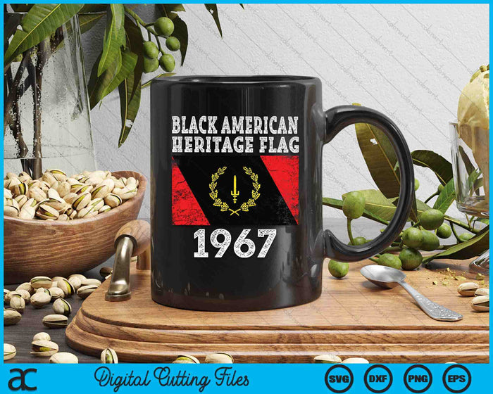 Black American Heritage Flag 1967 Vintage SVG PNG Digital Printable Files