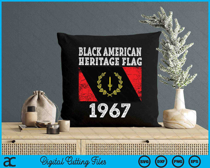 Black American Heritage Flag 1967 Vintage SVG PNG Digital Printable Files