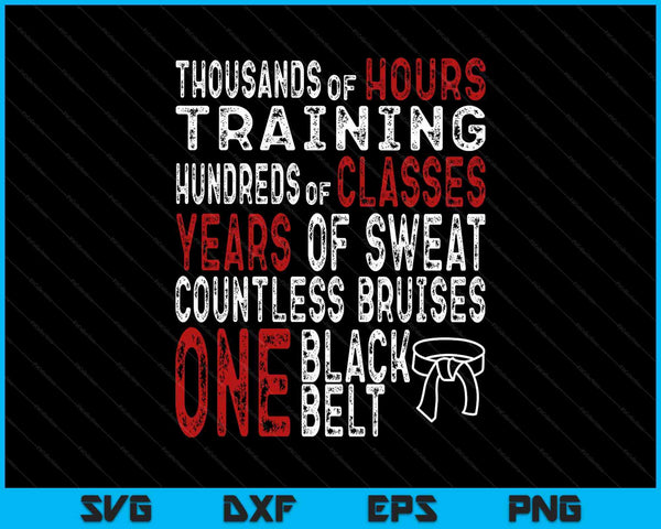 Black belt taekwondo mixed martial arts training cool SVG cut file