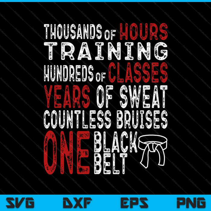 Black belt taekwondo mixed martial arts training cool SVG cut file