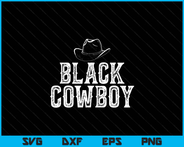 Black cowboy vintage SVG cut file