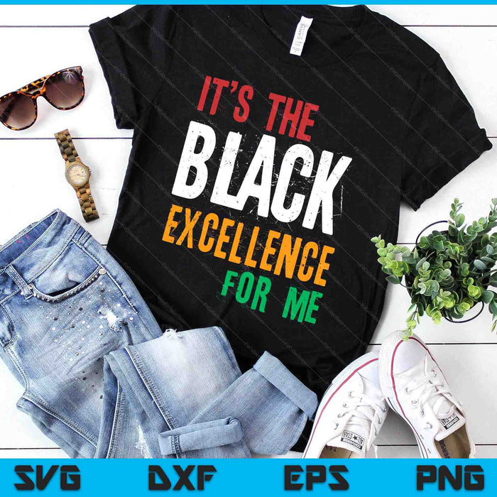 Black Excellence Afro Black Pride Afrikaanse zwarte geschiedenis Mont SVG PNG digitale snijbestanden