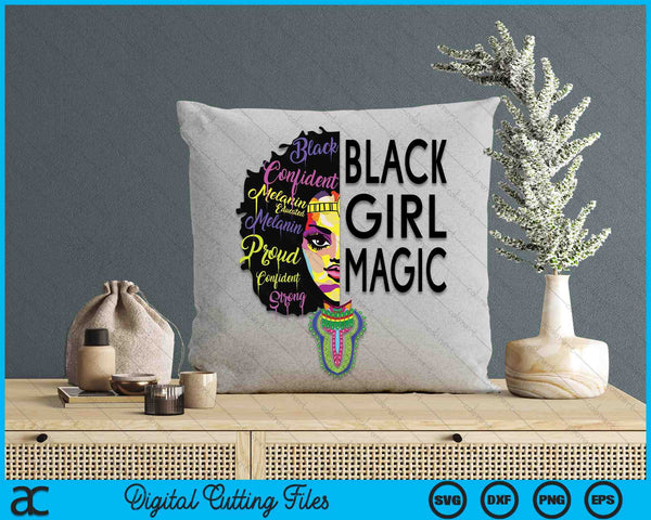 Black Girl Magic African Dashiki Outfit Pride Month SVG PNG Digital Printable Files