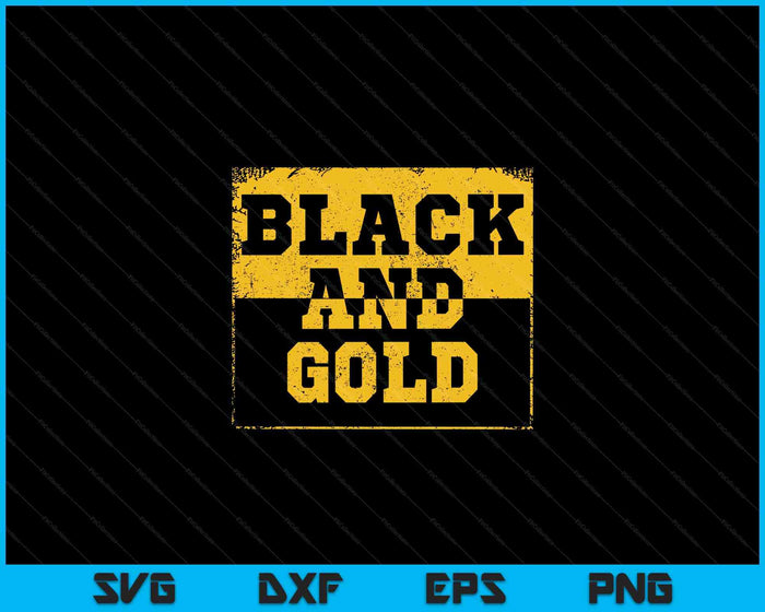 Black Gold Game Day Group voor High School Football SVG PNG digitale snijbestanden