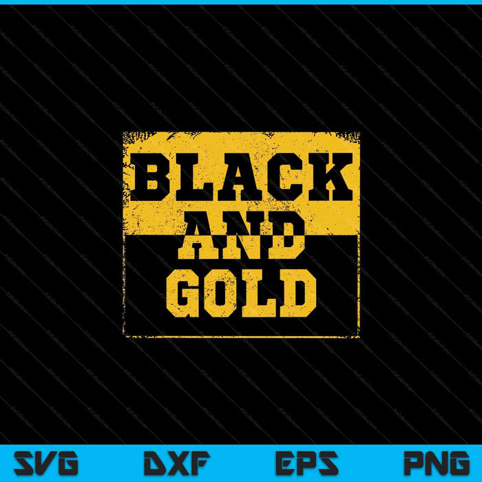 Black gold game day group for high school football SVG PNG cut file for Cricut