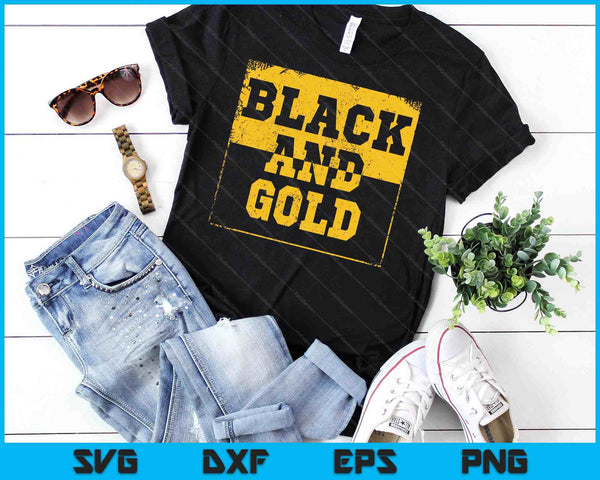 Black Gold Game Day Group voor High School Football SVG PNG digitale snijbestanden