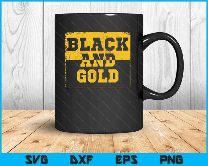 Black Gold Game Day Group voor High School Football SVG PNG digitale snijbestanden