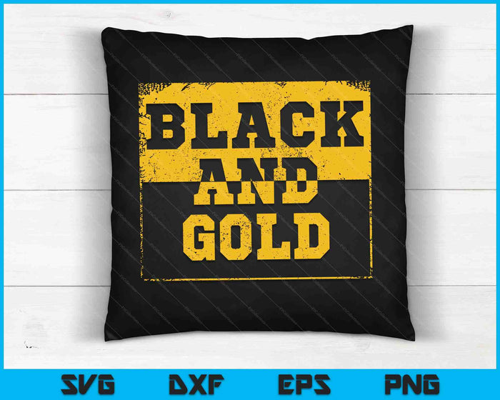 Black Gold Game Day Group voor High School Football SVG PNG digitale snijbestanden