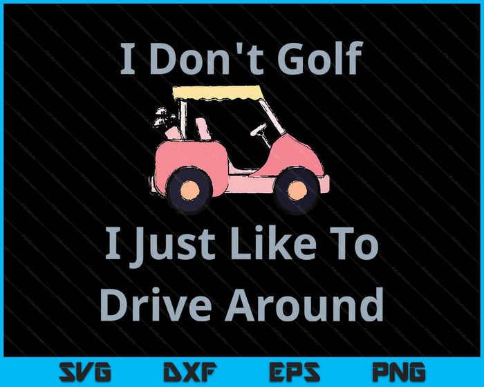 Black Golf Cart Small Unisex Adults SVG PNG Digital Printable Files