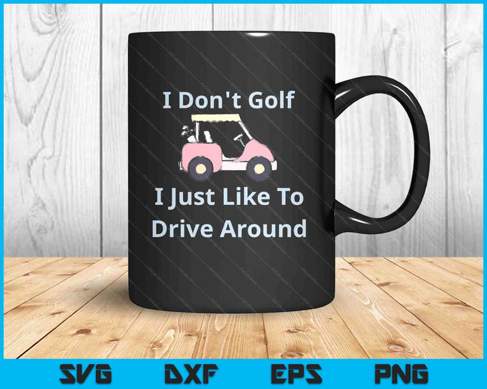 Black Golf Cart Small Unisex Adults SVG PNG Digital Printable Files