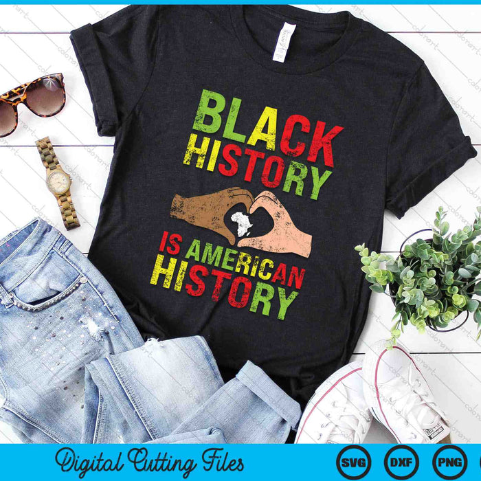 Zwarte geschiedenis is Amerikaanse geschiedenis Afro-Amerikaanse melanine SVG PNG digitale afdrukbare bestanden